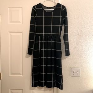 Black and white windowpane print Roolee dress